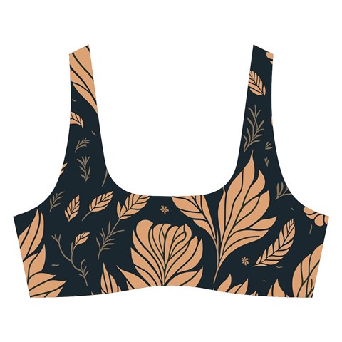 Background Pattern Leaves Texture Cross Back Hipster Bikini Set from ZippyPress Front