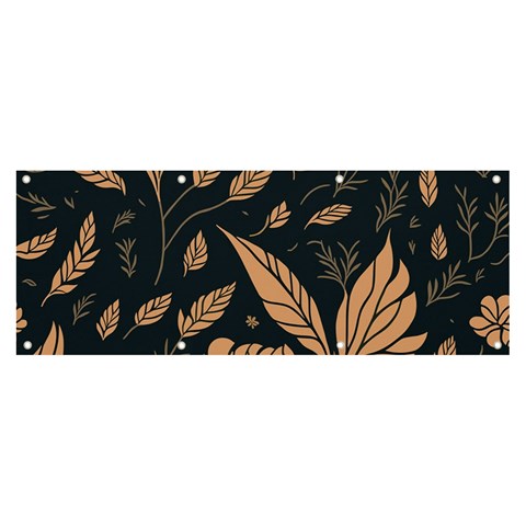 Background Pattern Leaves Texture Banner and Sign 8  x 3  from ZippyPress Front