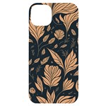 Background Pattern Leaves Texture iPhone 14 Plus Black UV Print Case
