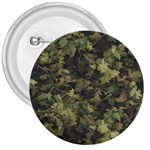 Green Camouflage Military Army Pattern 3  Buttons