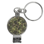 Green Camouflage Military Army Pattern Nail Clippers Key Chain
