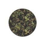Green Camouflage Military Army Pattern Rubber Coaster (Round)