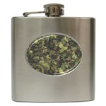 Green Camouflage Military Army Pattern Hip Flask (6 oz)
