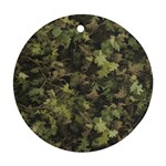 Green Camouflage Military Army Pattern Round Ornament (Two Sides)