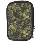 Green Camouflage Military Army Pattern Compact Camera Leather Case