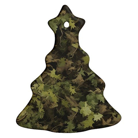 Green Camouflage Military Army Pattern Ornament (Christmas Tree)  from ZippyPress Front
