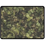 Green Camouflage Military Army Pattern Two Sides Fleece Blanket (Large)