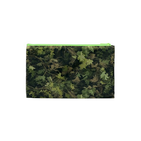 Green Camouflage Military Army Pattern Cosmetic Bag (XS) from ZippyPress Back