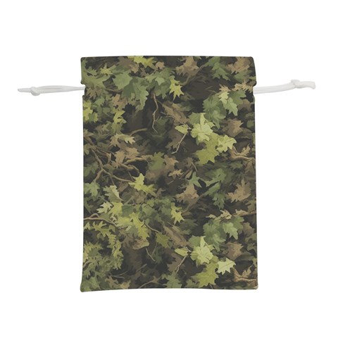 Green Camouflage Military Army Pattern Lightweight Drawstring Pouch (S) from ZippyPress Front