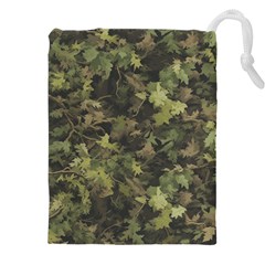 Green Camouflage Military Army Pattern Drawstring Pouch (5XL) from ZippyPress Front