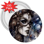 Woman in Space 3  Buttons (100 pack) 
