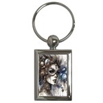 Woman in Space Key Chain (Rectangle)