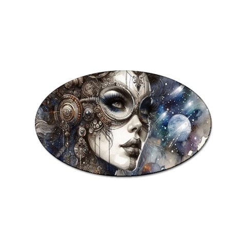 Woman in Space Sticker (Oval) from ZippyPress Front