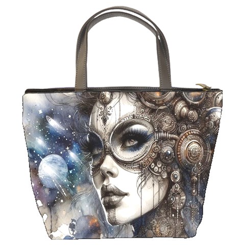 Woman in Space Bucket Bag from ZippyPress Back