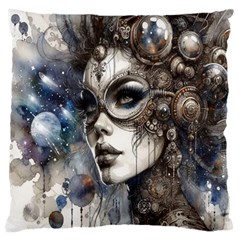Woman in Space Standard Premium Plush Fleece Cushion Case (Two Sides) from ZippyPress Back