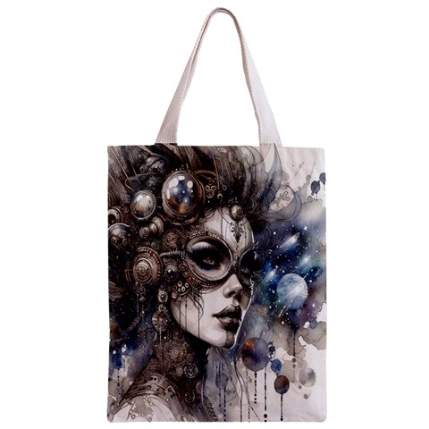 Woman in Space Zipper Classic Tote Bag from ZippyPress Front