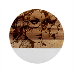 Woman in Space Marble Wood Coaster (Round)