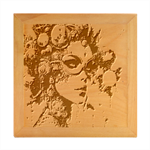 Woman in Space Wood Photo Frame Cube