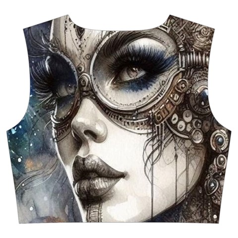 Woman in Space Trumpet Sleeve Cropped Top from ZippyPress Back