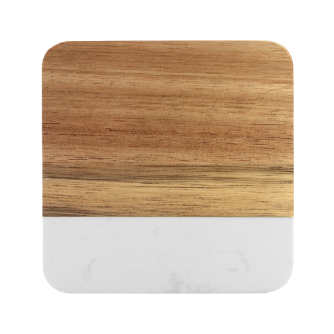Stripes Pattern Design Lines Marble Wood Coaster (Square) from ZippyPress Front