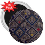 Pattern Seamless Antique Luxury 3  Magnets (10 pack) 