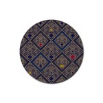 Pattern Seamless Antique Luxury Rubber Round Coaster (4 pack)
