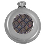 Pattern Seamless Antique Luxury Round Hip Flask (5 oz)