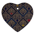 Pattern Seamless Antique Luxury Heart Ornament (Two Sides)
