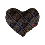 Pattern Seamless Antique Luxury Standard 16  Premium Heart Shape Cushions