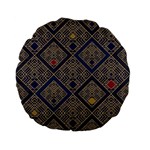 Pattern Seamless Antique Luxury Standard 15  Premium Flano Round Cushions