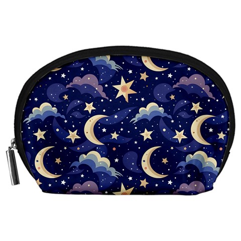 Night Moon Seamless Accessory Pouch (Large) from ZippyPress Front