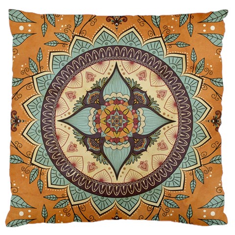 Mandala Floral Decorative Flower Standard Premium Plush Fleece Cushion Case (One Side) from ZippyPress Front