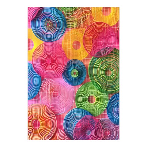 Colorful Abstract Patterns Large Tapestry from ZippyPress Front