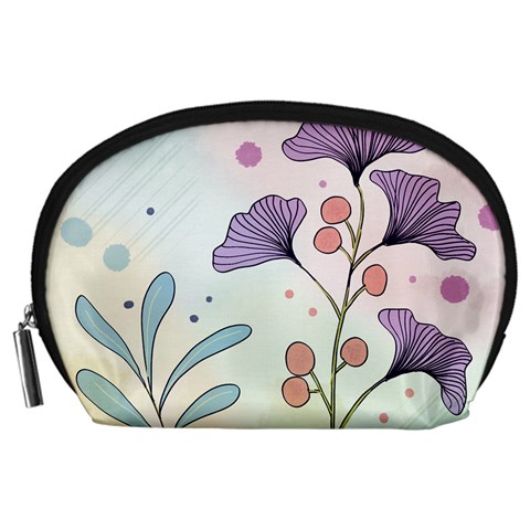 Flower Paint Flora Nature Plant Accessory Pouch (Large) from ZippyPress Front