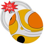 Abstract Pattern 3  Buttons (100 pack) 