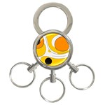 Abstract Pattern 3-Ring Key Chain