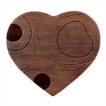 Abstract Pattern Heart Wood Jewelry Box
