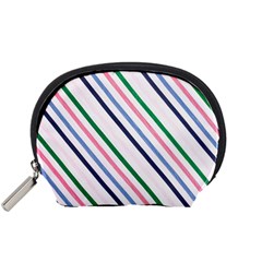Retro Vintage Stripe Pattern Abstract Accessory Pouch (Small) from ZippyPress Front