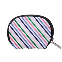 Retro Vintage Stripe Pattern Abstract Accessory Pouch (Small) from ZippyPress Back