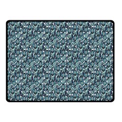 Blue Paisley Two Sides Fleece Blanket (Small) from ZippyPress 45 x34  Blanket Back