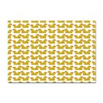 Little Bird Motif Pattern Wb Sticker A4 (10 pack)