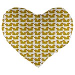 Little Bird Motif Pattern Wb Large 19  Premium Flano Heart Shape Cushions
