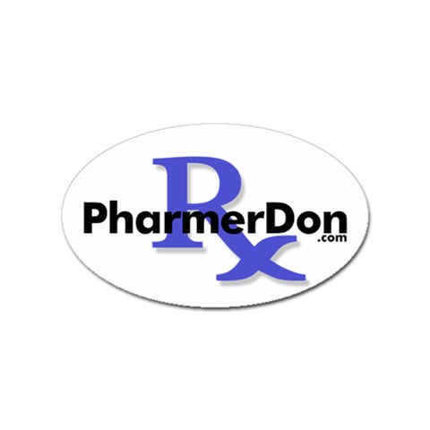 PharmerDon Logo Sticker Oval (10 pack) from ZippyPress Front