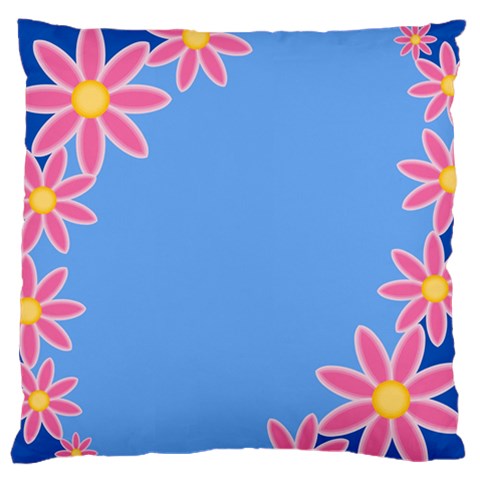 Flowers Space Frame Ornament Standard Premium Plush Fleece Cushion Case (Two Sides) from ZippyPress Front