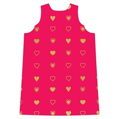 Illustrations Heart Pattern Design Shoulder Cutout Velvet One Piece from ZippyPress Back