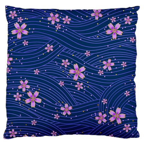 Flowers Floral Background Large Premium Plush Fleece Cushion Case (Two Sides) from ZippyPress Front