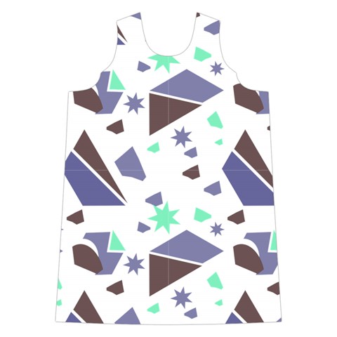 Seamless Pattern Geometric Texture Shoulder Cutout Velvet One Piece from ZippyPress Front