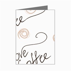 Seamless Pattern Coffee Text Mini Greeting Card from ZippyPress Left