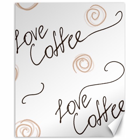 Seamless Pattern Coffee Text Canvas 16  x 20  from ZippyPress 15.75 x19.29  Canvas - 1