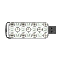 Background Pattern Retro Vintage Portable USB Flash (Two Sides) from ZippyPress Front
